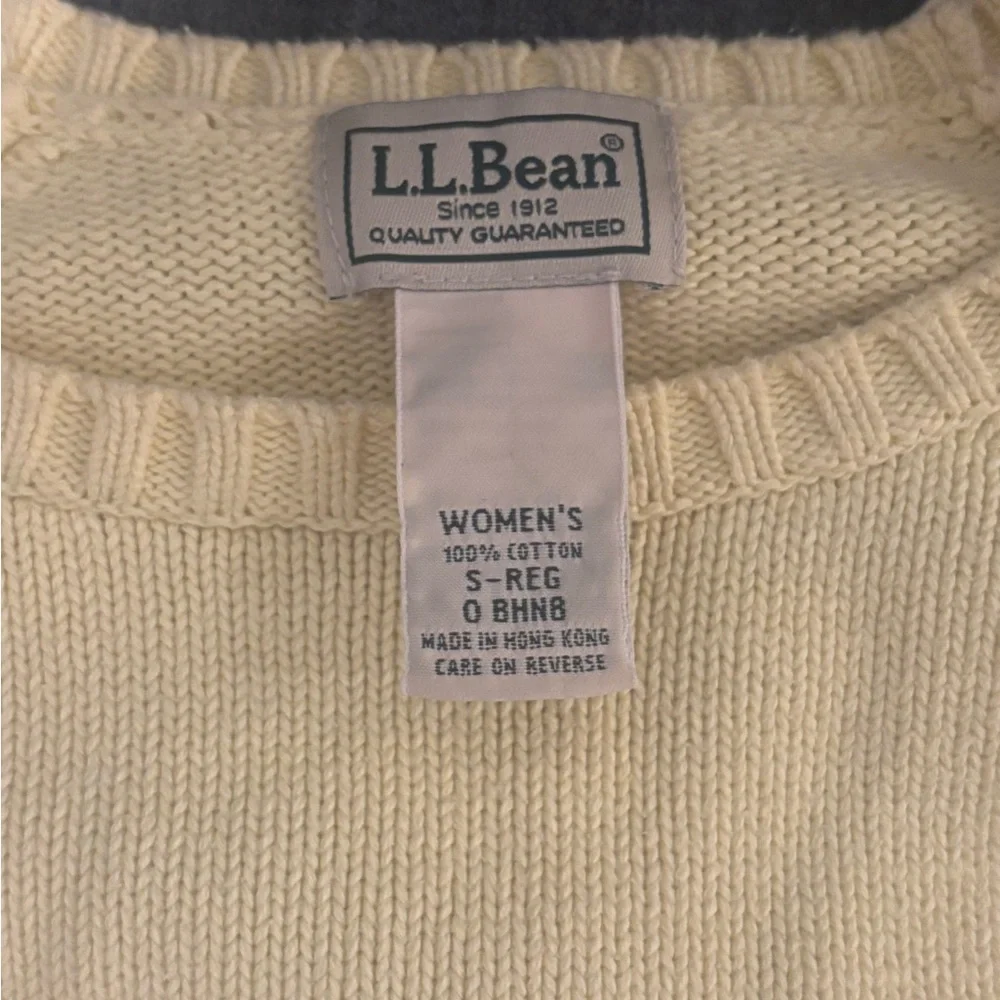 Butter Yellow LL Bean Cotton Sweater - Picture 5 of 5